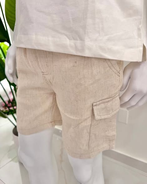 Oversized T-Shirt & Linen Blend Cargo Shorts - Priced from $50