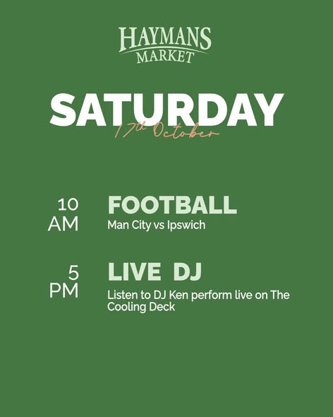 Salsa Night & Weekend Events at Haymans Market