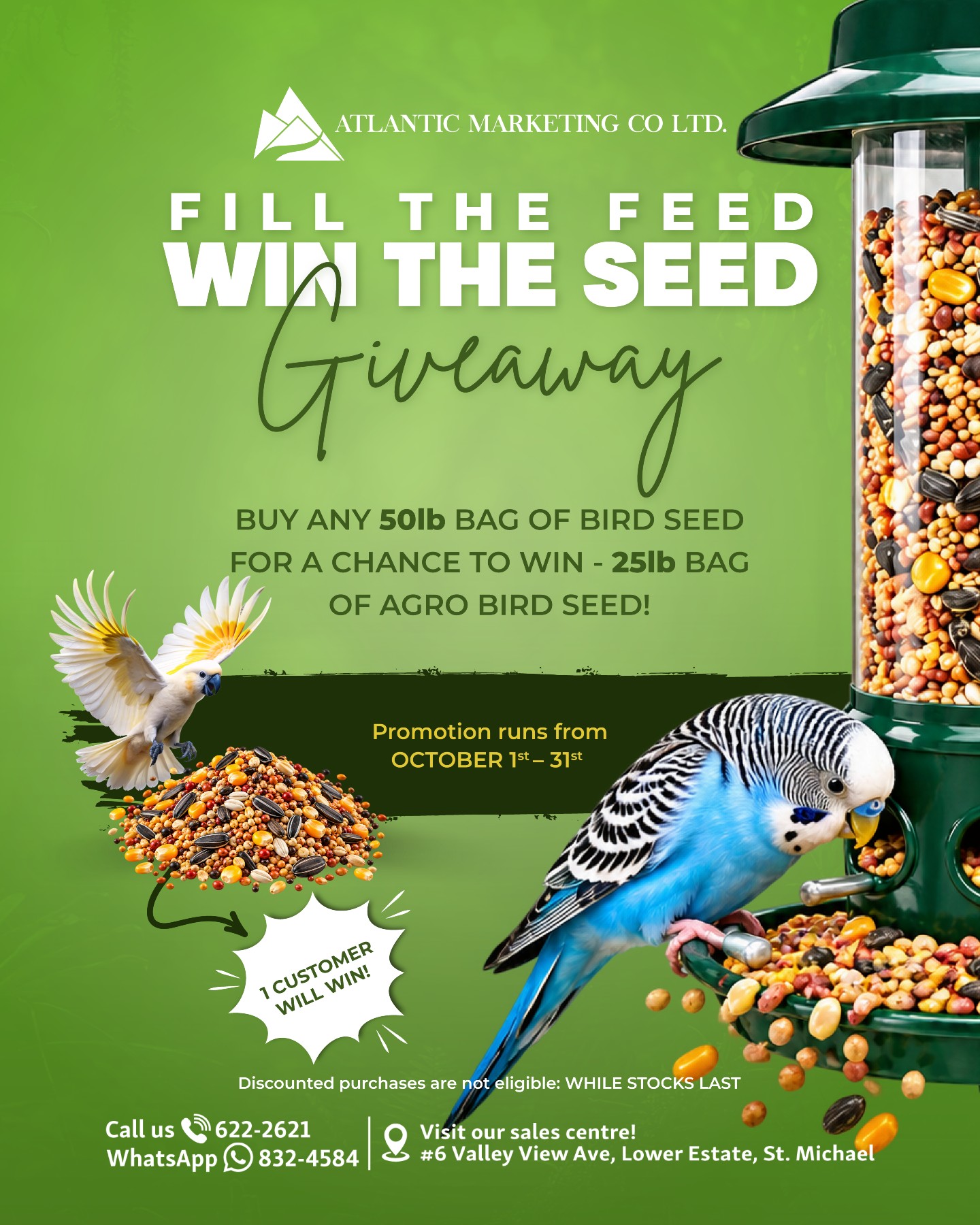 Fill the Feed, Win the Seed Giveaway - Win a 25lb Bag of Agro Bird Seed
