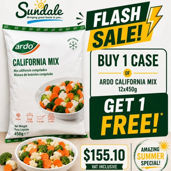 Summer Flash Sale: Buy 1 Case of Ardo Veggies, Get 1 FREE – $155.10