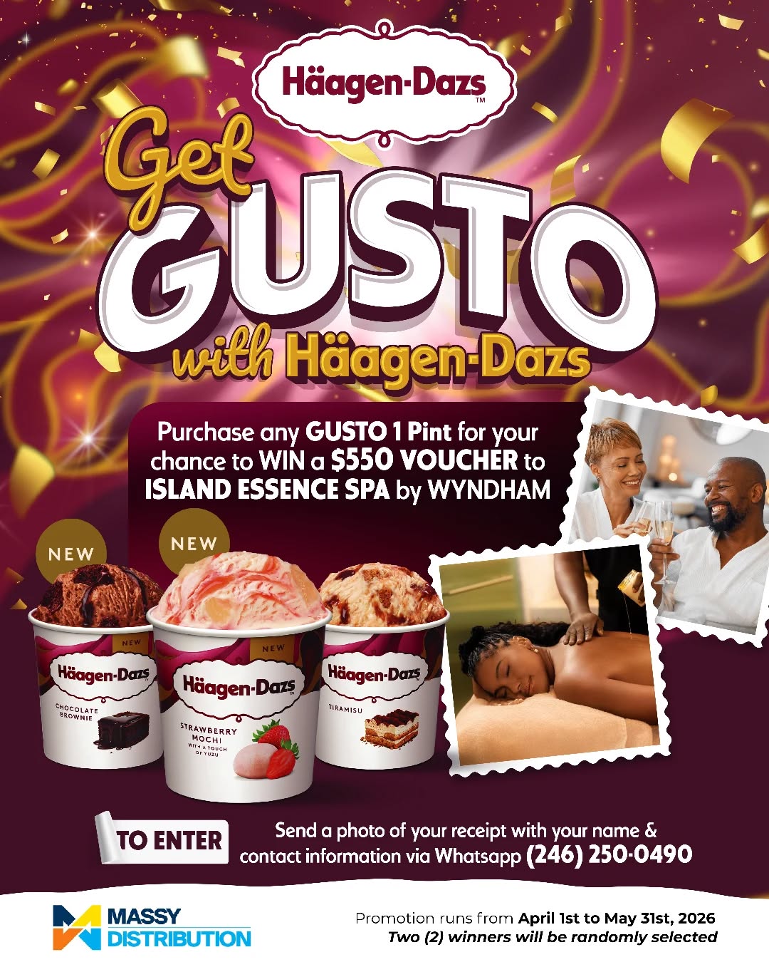 Get GUSTO with Häagen-Dazs – Win a $550 Island Essence Spa Voucher
