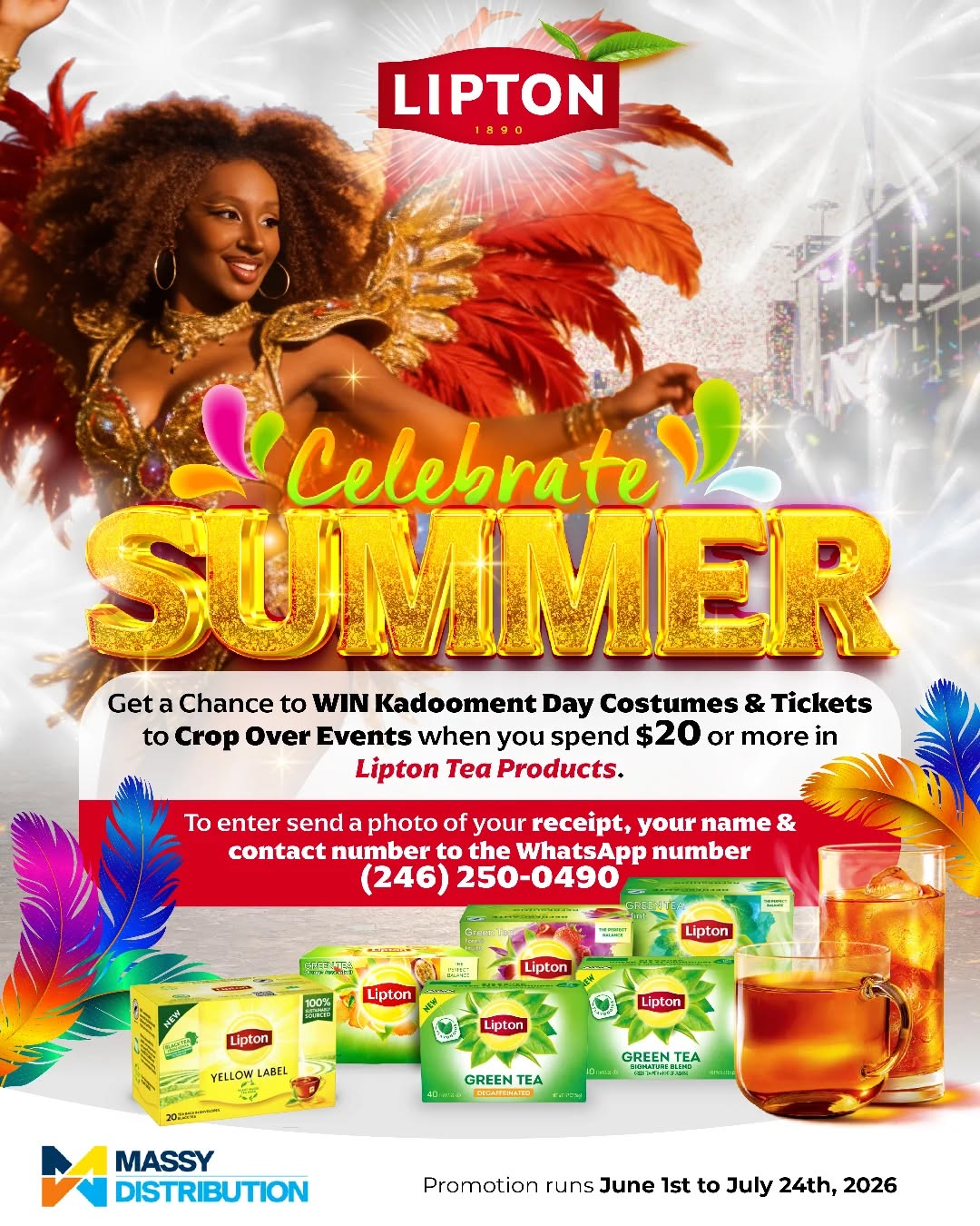 Lipton Tea Crop Over Giveaway – Win Kadooment Costumes & Event Tickets