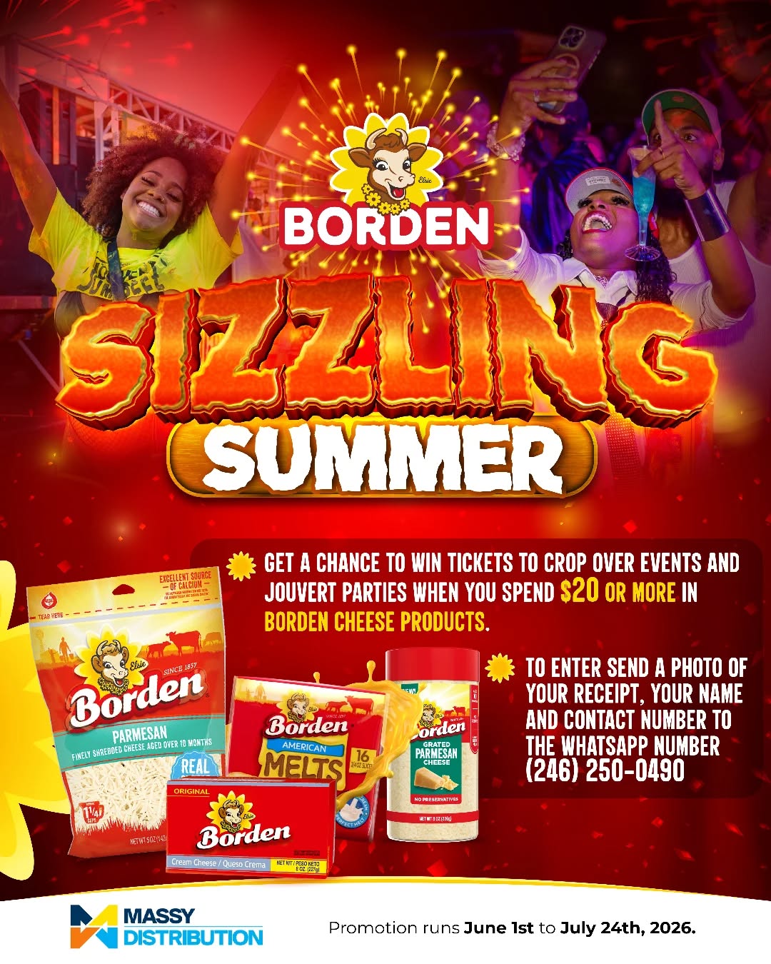 Borden Sizzling Summer – Win Crop Over Tickets When You Spend $20+