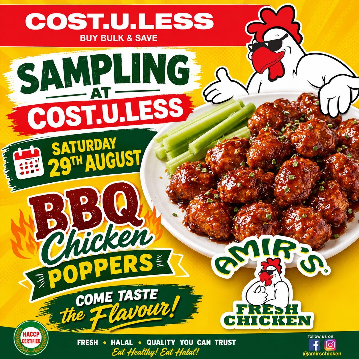 Free BBQ Chicken Poppers Sampling at Cost.U.Less – Back to School Extravaganza