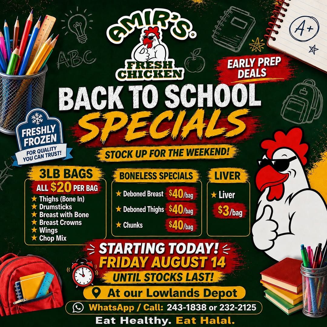 Amir's Fresh Chicken Back-to-School Specials – 3LB Bags from $3