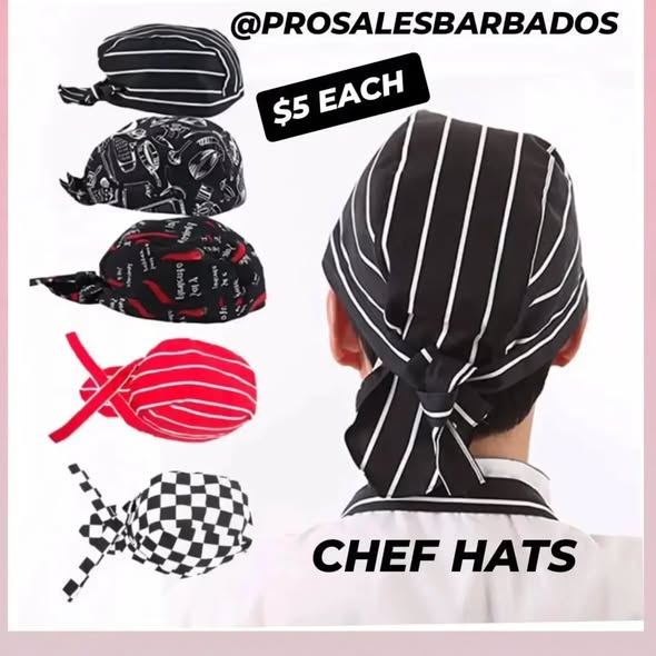Pro Sales Barbados: Large Pregnancy Pillow $85, Exercise Books $1 Each, Chef Hats $5 Each
