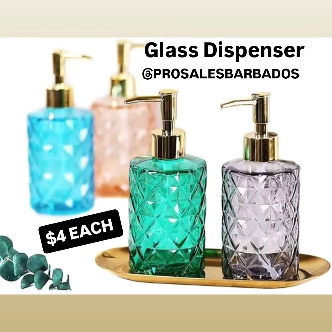 Glass Dispensers – $4 Each at Pro Sales Barbados