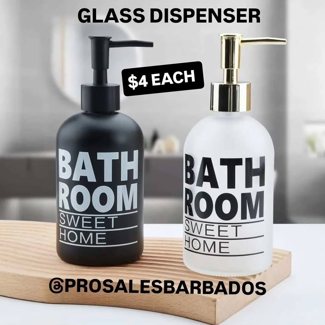 Glass Dispensers – $4 Each at Pro Sales Barbados