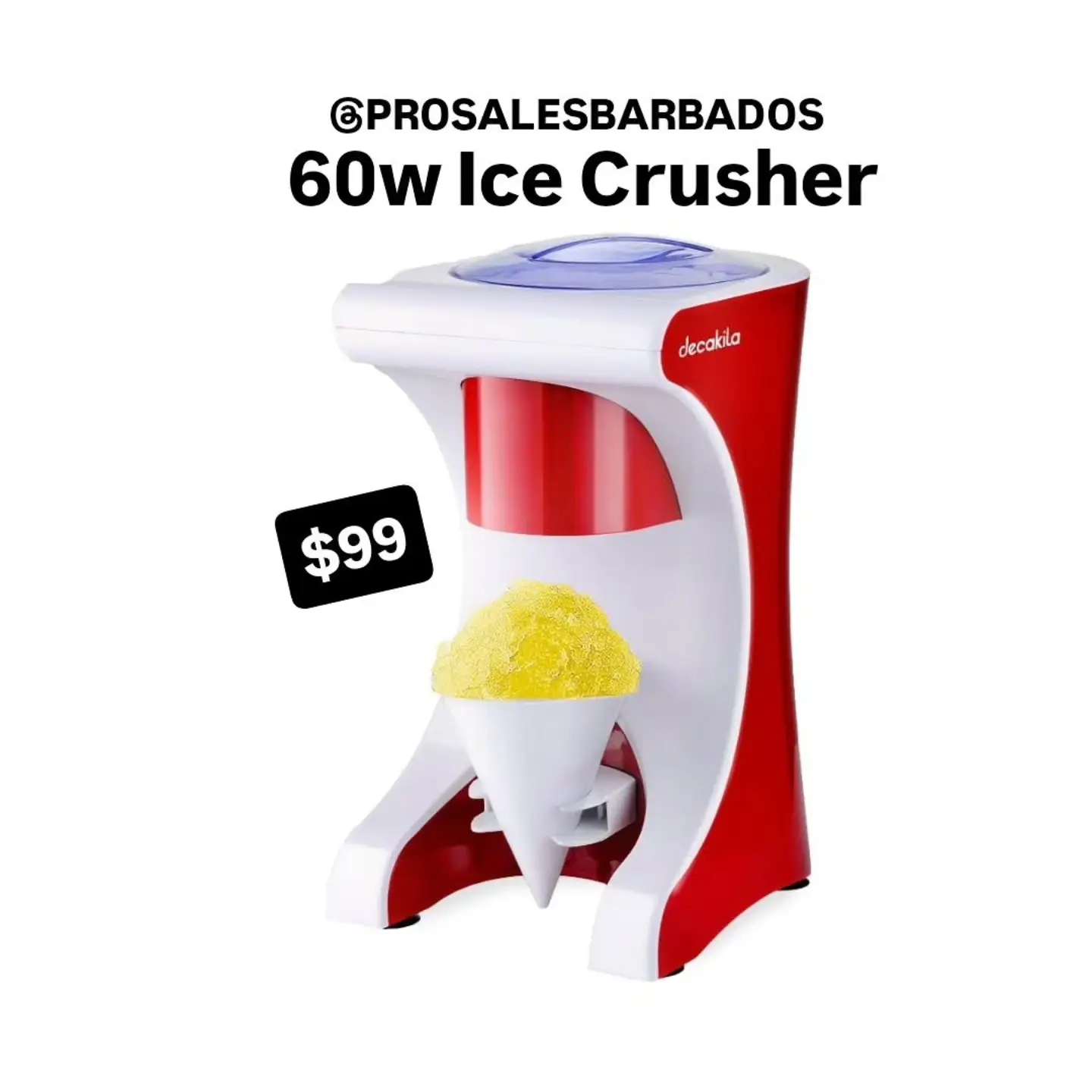 Pro Sales Barbados – 60W Ice Crusher ($99) & Cordless Hand Mixer ($59)