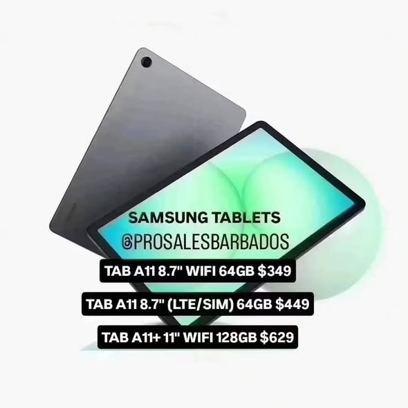 Samsung Phones & Tablets Price List at Pro Sales Barbados