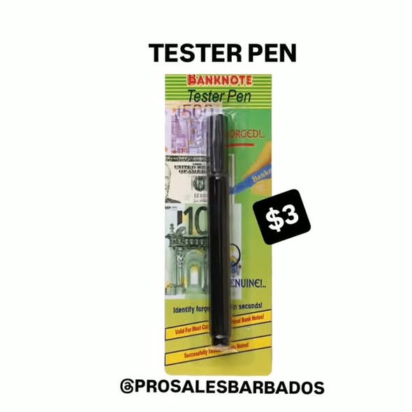 Counterfeit Money Detectors & Tester Pens – From $3 at Pro Sales Barbados