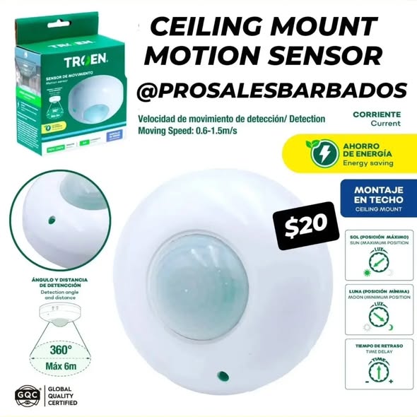 Pro Sales Barbados: Ratchet Tie Down, Motion Sensor & Ceiling Mount Motion Sensor