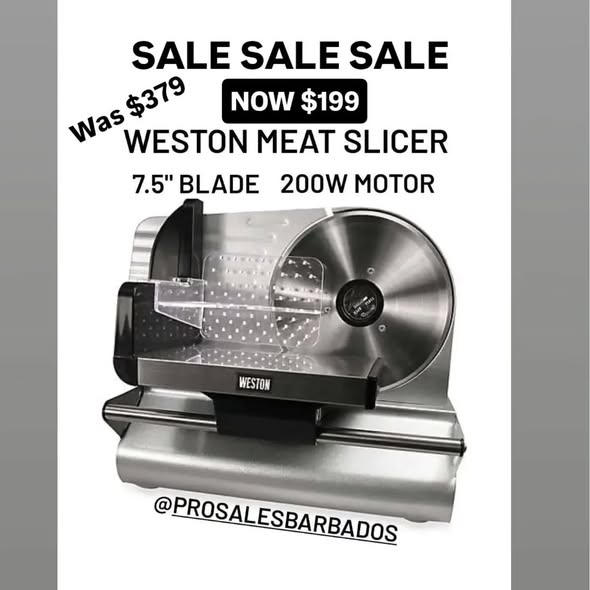 Gas Stoves & Weston Meat Slicer Sale at Pro Sales Barbados