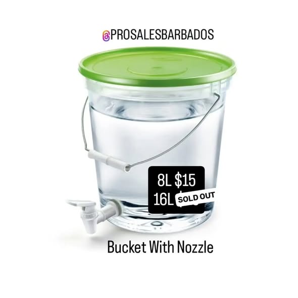 Pro Sales Barbados: Bucket With Nozzle $15 & Arm Sleeves $9/Pair