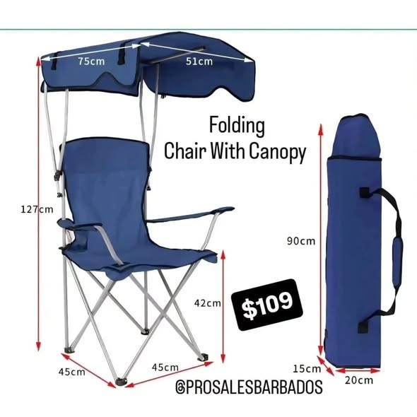 Pro Sales Barbados: Folding Chairs & Arm Sleeves - Multiple Items with Prices