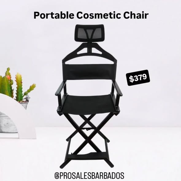 Pro Sales Barbados: Massager Seat $79, Half-moon Cosmetic Lamp $159, Portable Cosmetic Chair $379
