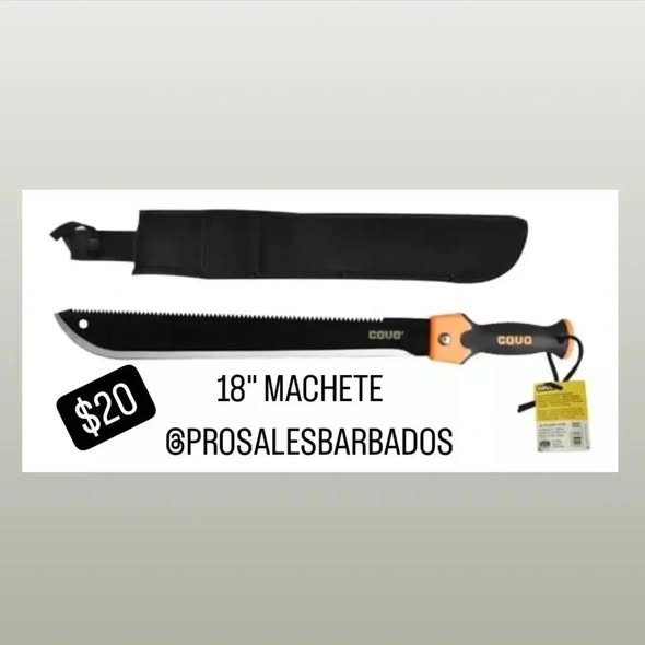 Pro Sales Barbados — Copper Knife Set $29 & 18" Machete $20