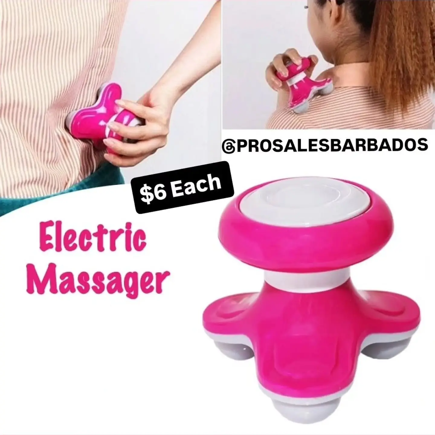 Pro Sales Barbados: Calculator with Writing Pad $25, Wooden Tic Tac Toe $5, Electric Massager $6