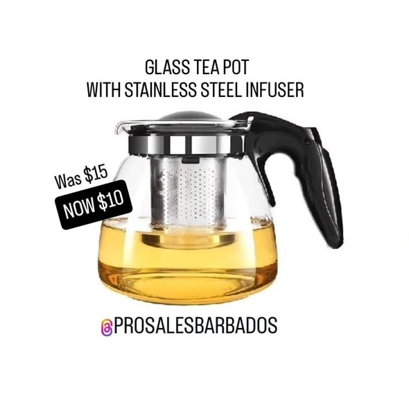 Pro Sales Barbados: Glass Tea Pots & Fruit Basket Sale