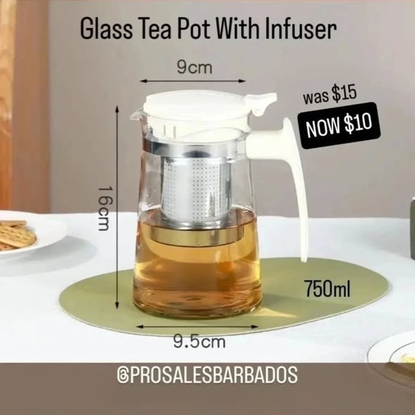 Pro Sales Barbados: Glass Tea Pots & Fruit Basket Sale