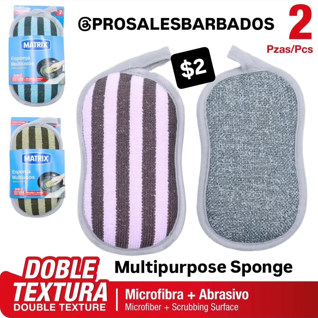Pro Sales Barbados: Sewing Needle Set $2 & Multipurpose Sponge 2-Pack $2