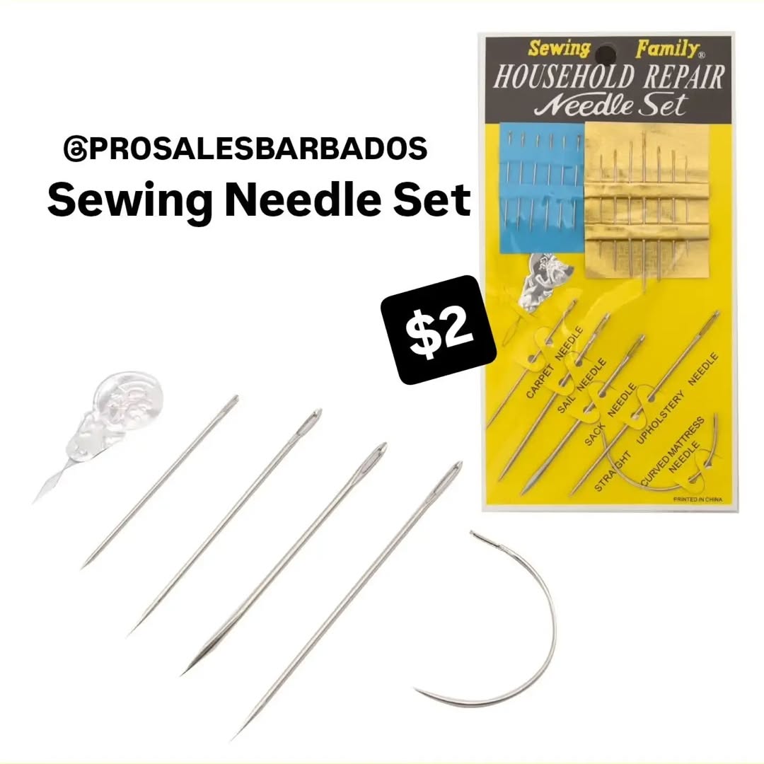 Pro Sales Barbados: Sewing Needle Set $2 & Multipurpose Sponge 2-Pack $2