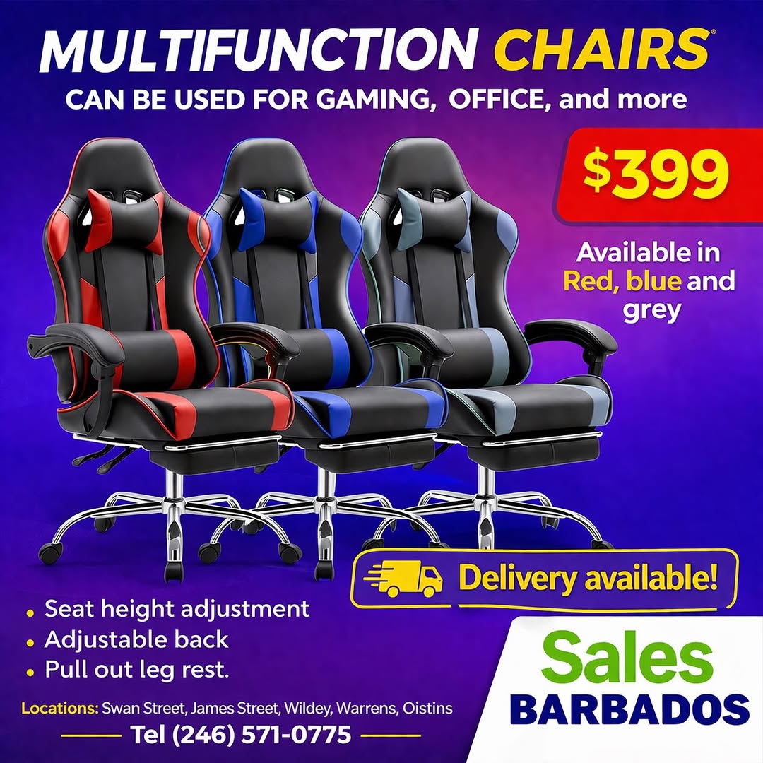 Multifunction Gaming/Office Chairs – $399 with Delivery Available