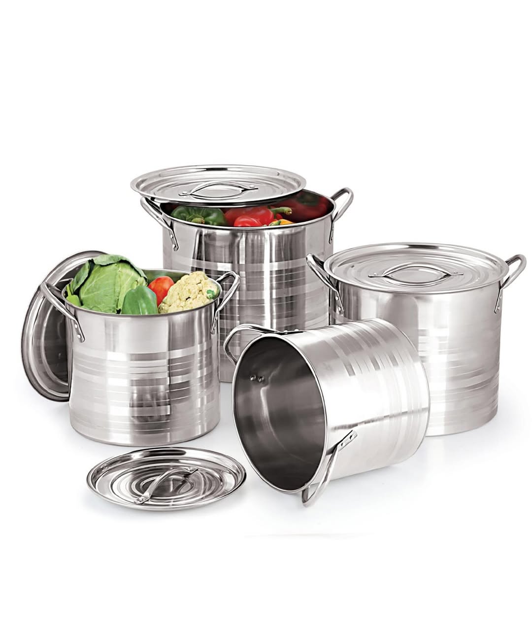 4-Piece Stainless Steel Pot Set – Only $69.99 (Bonus Ladle Included)
