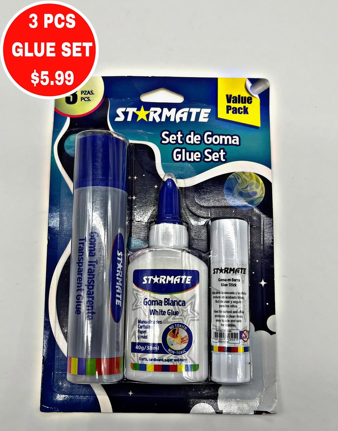 Starmate 3-Piece Glue Set Value Pack for $5.99