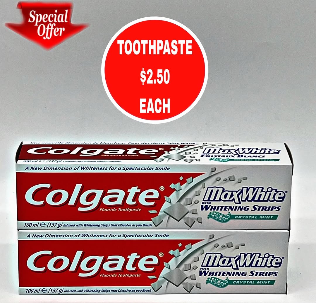 Colgate Toothpaste Special Offer – From $1.00 Each at S.Y. Adam & Son