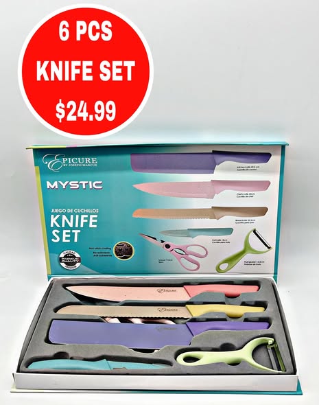 6-Piece Knife Set for $24.99 – Epicure or Lotus Collection