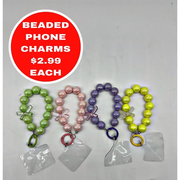 Beaded Phone Charms $2.99 & Phone Lanyards from $3.49 at S.Y. Adam & Son