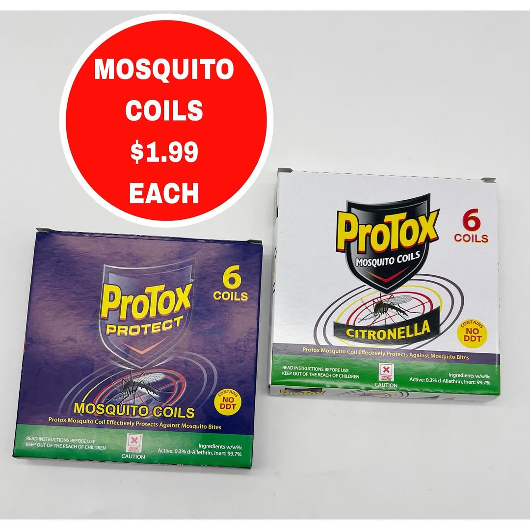 ProTox Insecticide Spray & Mosquito Coils – From $1.99 at S.Y. Adam & Son