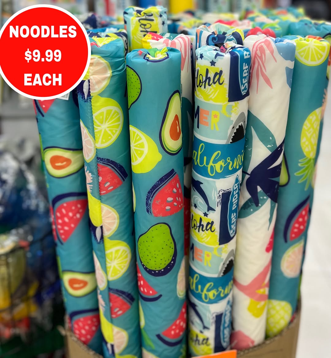 Fun Noodles Now In Stock – Solid $7.99 | Printed $9.99 at S.Y. Adam & Son