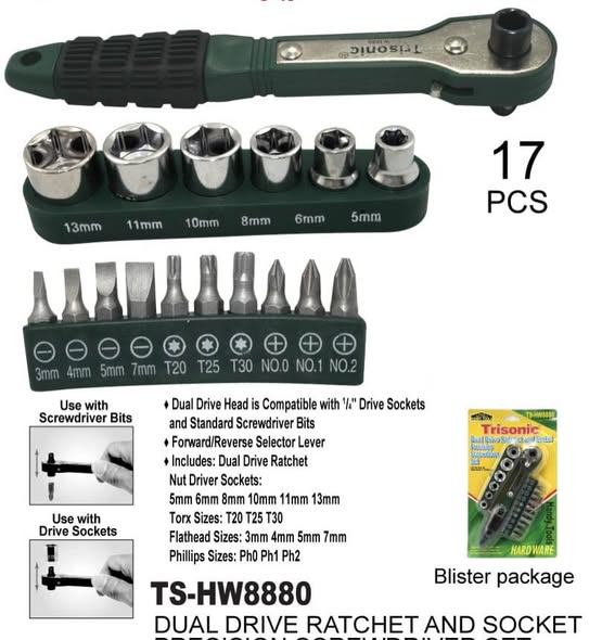 17 PCS Mini Ratchet Screwdriver Set for $14.99