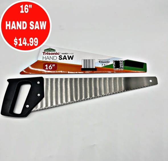16" Hand Saw for $14.99 at S.Y. Adam & Son