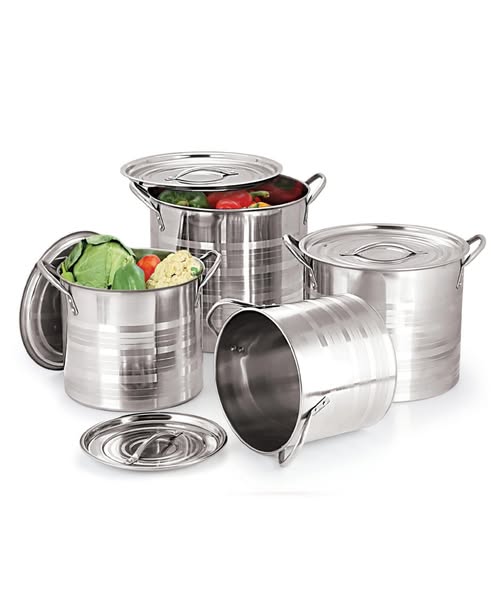 4-Piece Stainless Steel Pot Set with Bonus Ladle – $69.99