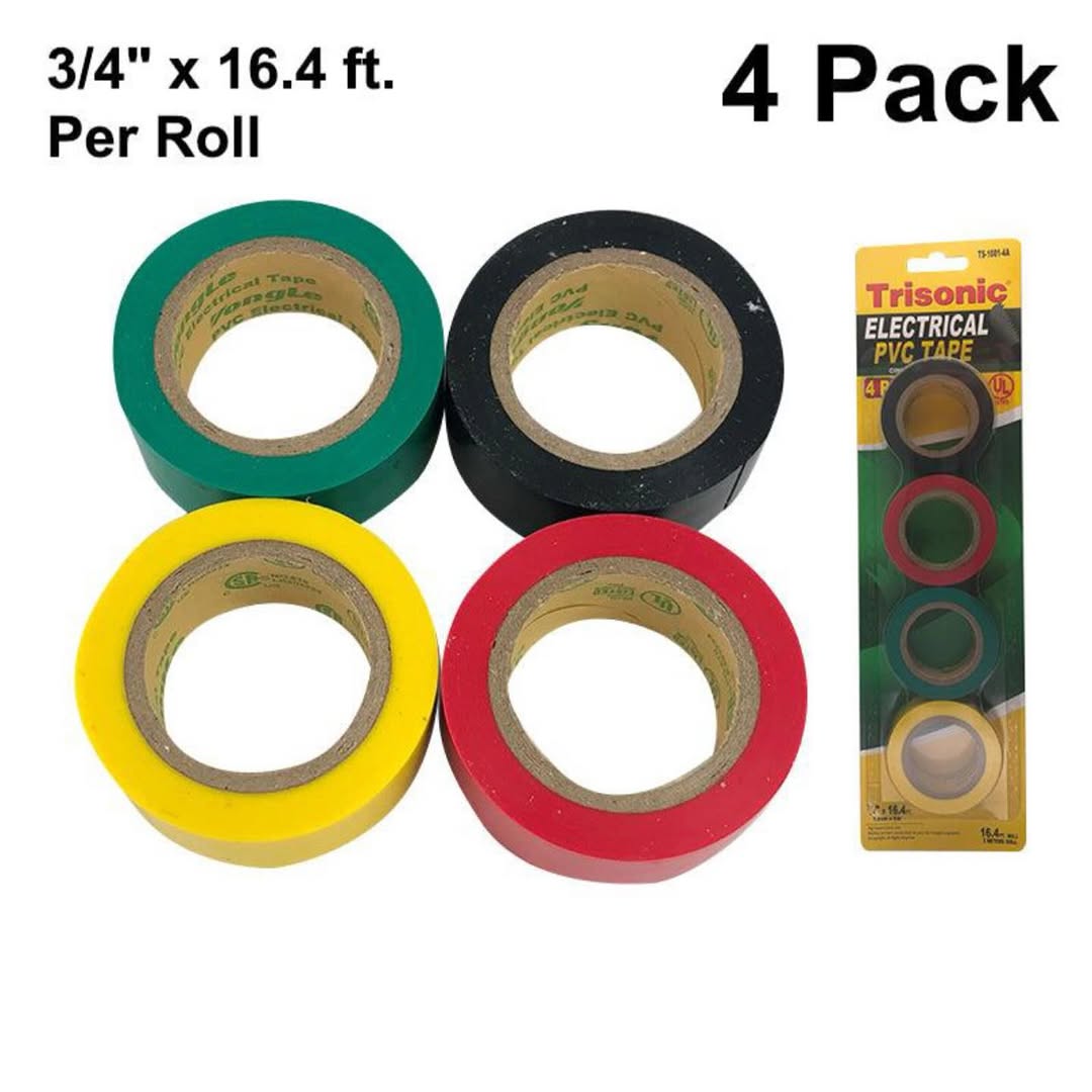Trisonic PVC Electrical Tape 4-Pack – $6.99 at Speightstown