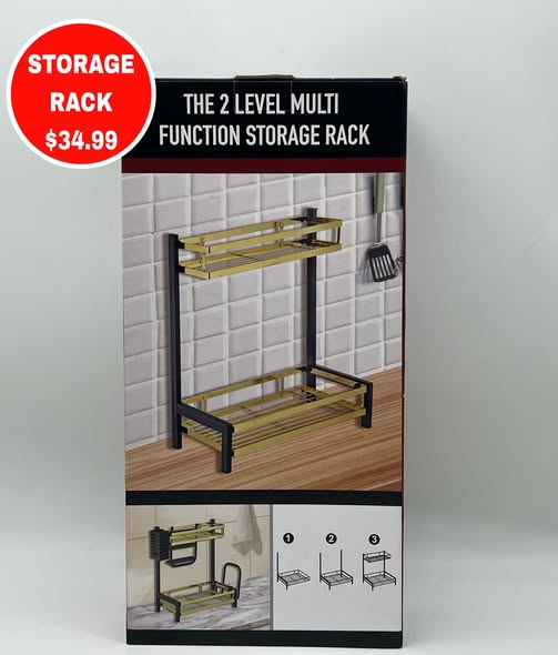 2-Level Multi-Function Storage Rack – $34.99