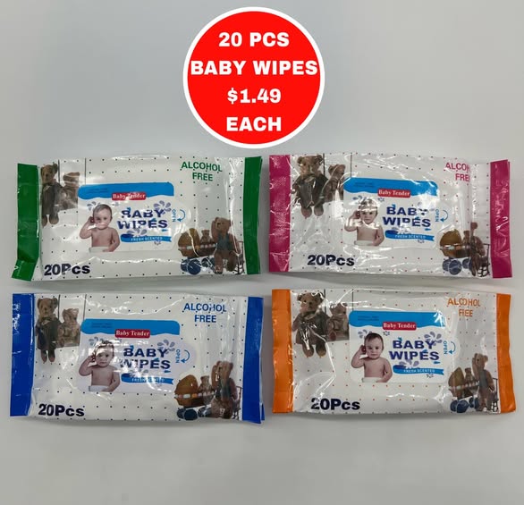 Baby Wipes Special – 20 PCS for $1.49 & 80 PCS for $3.99