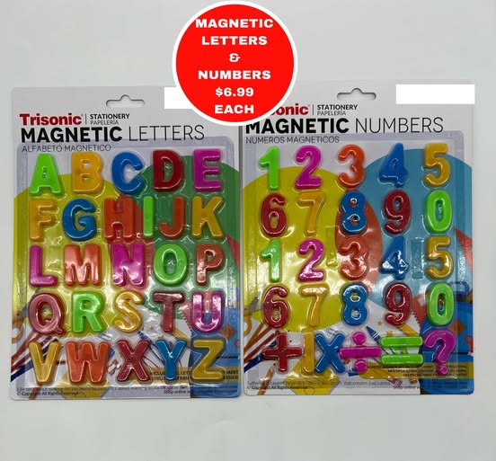 Magnetic Letters & Numbers – $6.99 Each at S.Y. Adam & Son