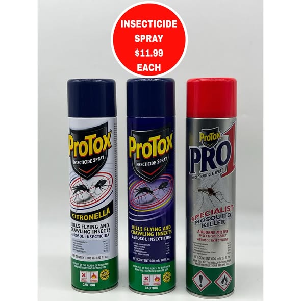 ProTox Mosquito Coils $1.99 & Insecticide Spray $11.99 at S.Y. Adam & Son