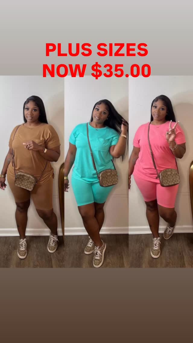 Plus Size Sets Now $35.00 at Blessings Boutique