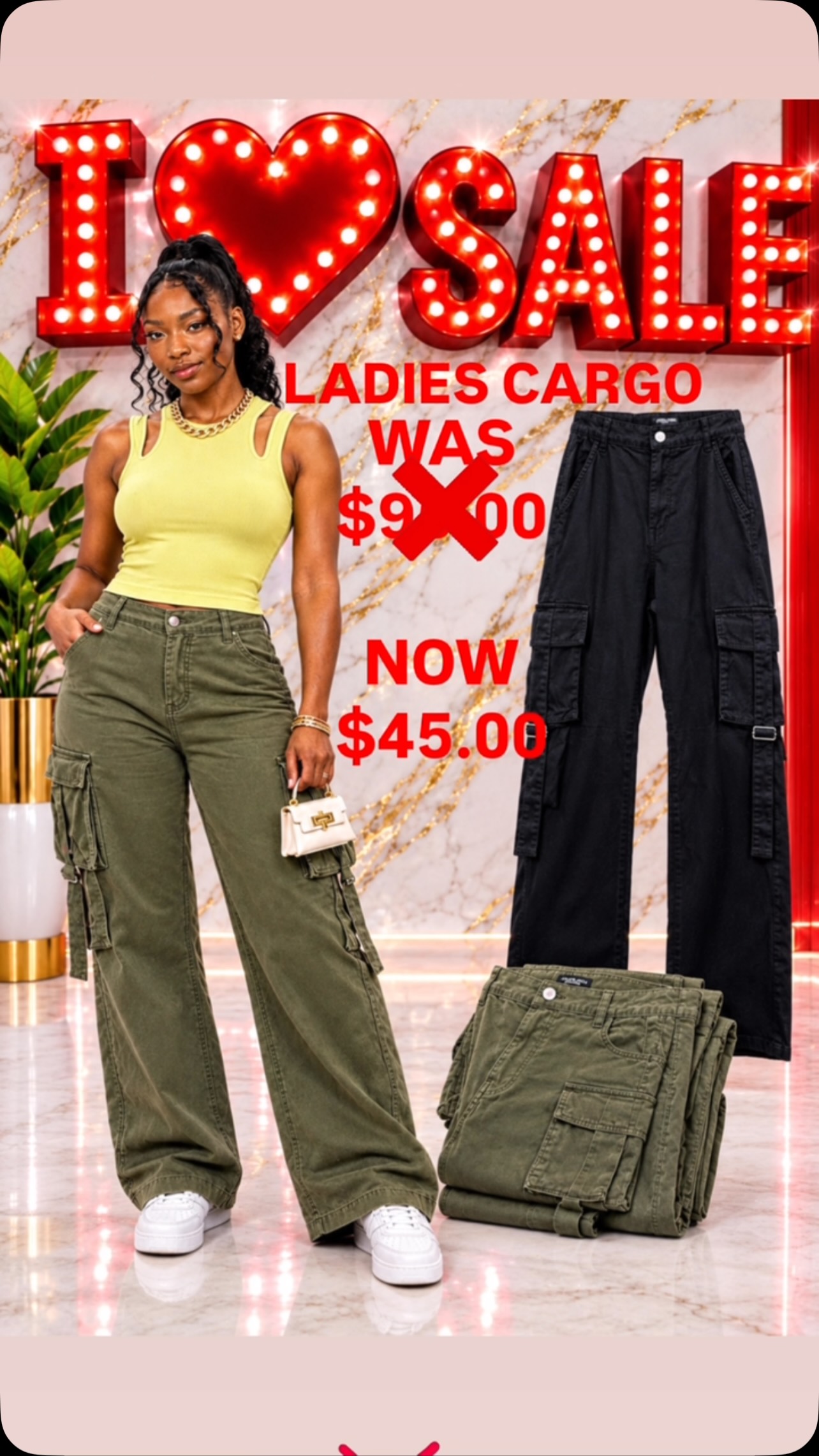 Ladies Cargo Pants Sale – Now $45.00