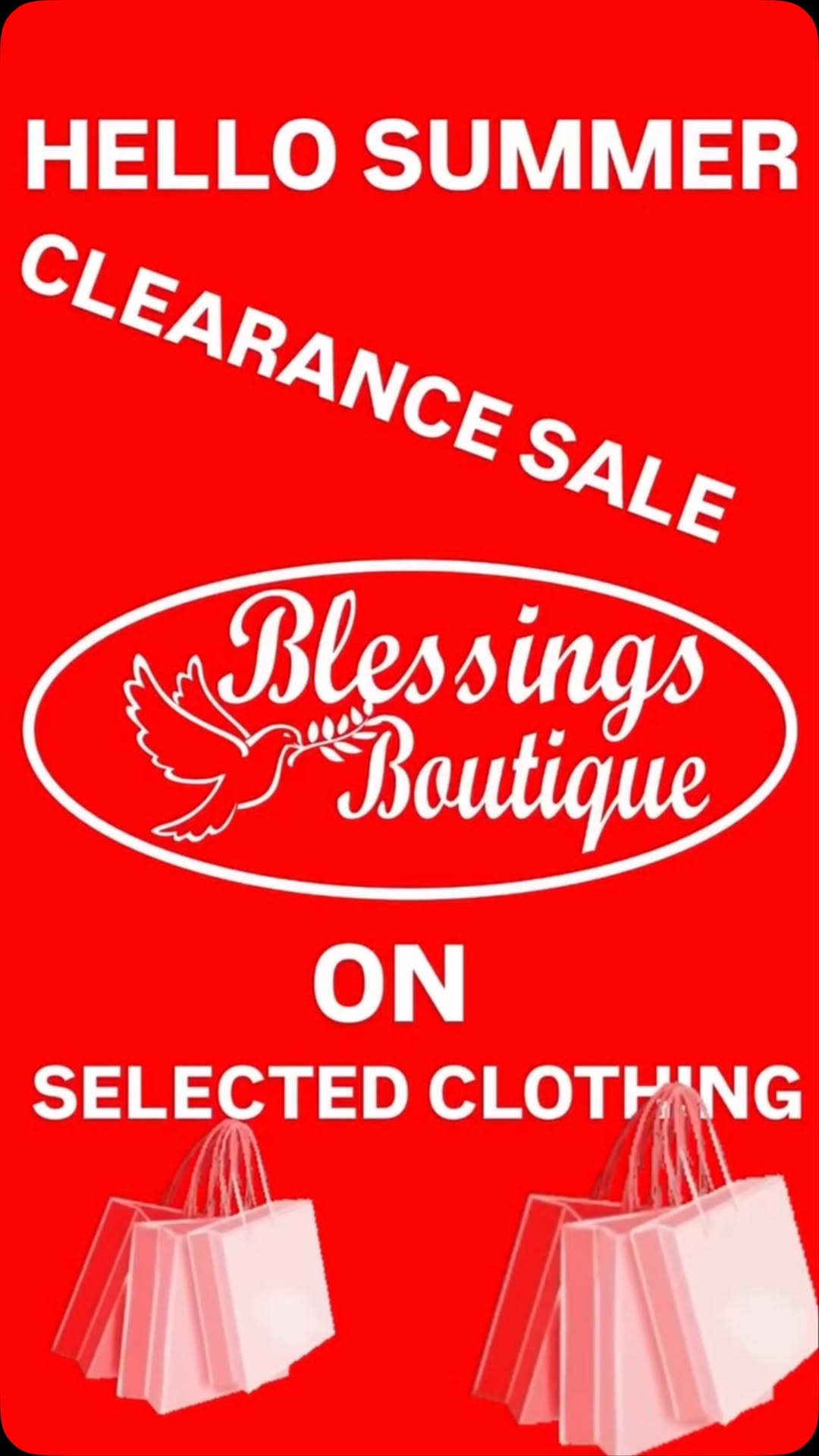 Hello Summer Clearance Sale on Selected Clothing