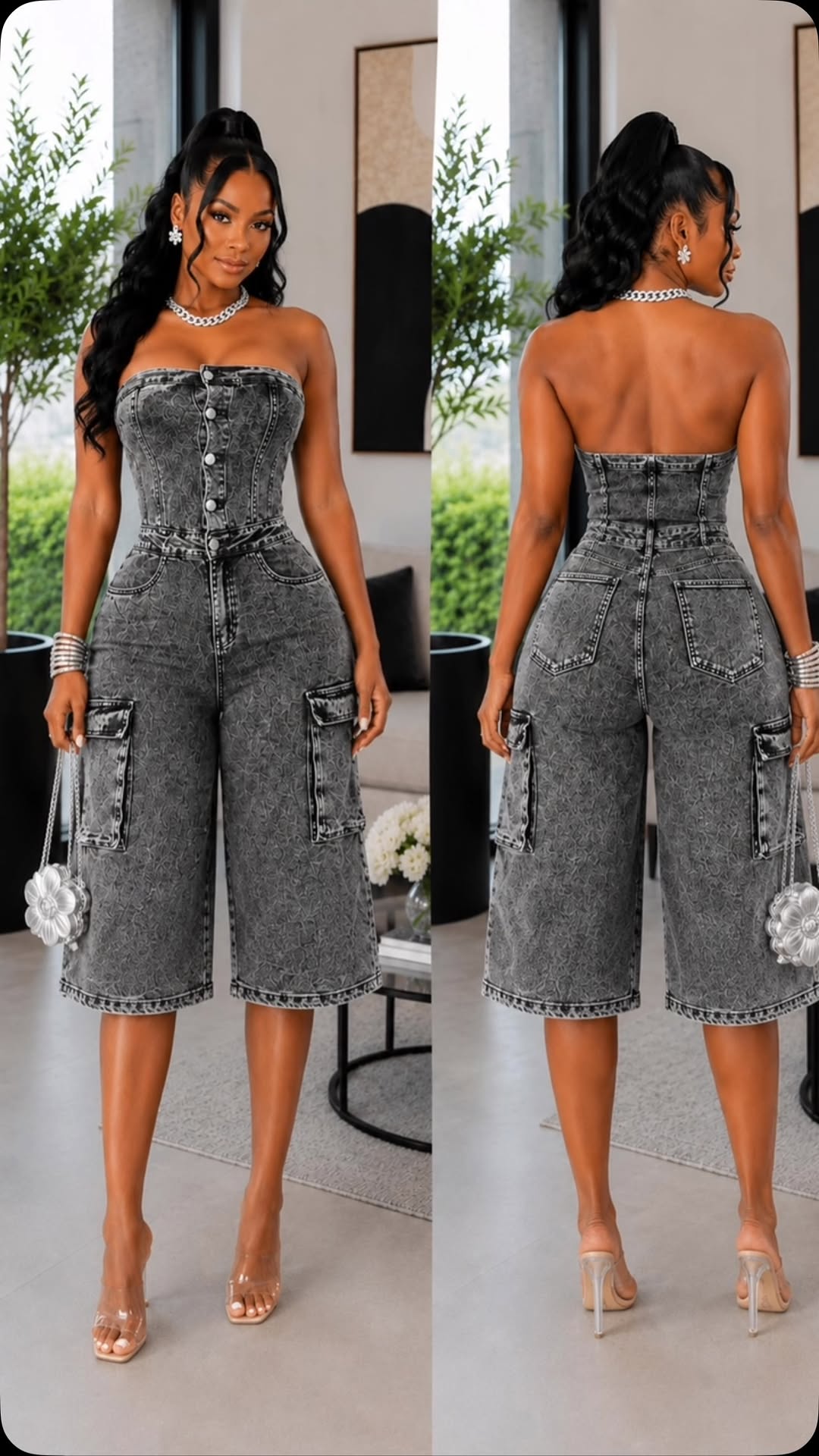 Denim Romper – Available in Sizes 30, 32 & 34 at $85