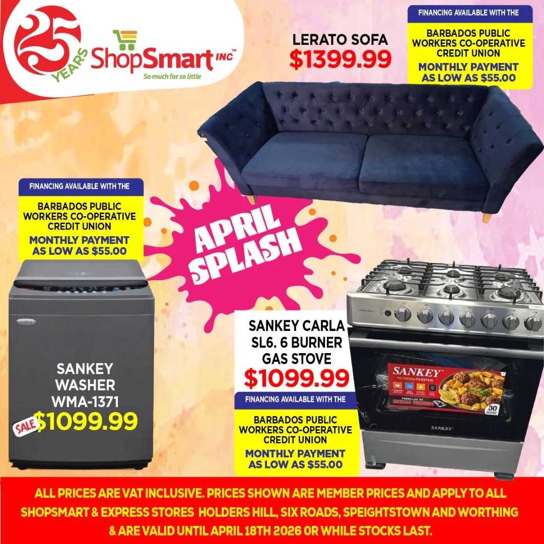 ShopSmart April Splash Sale – Sofas, Washers & Gas Stoves