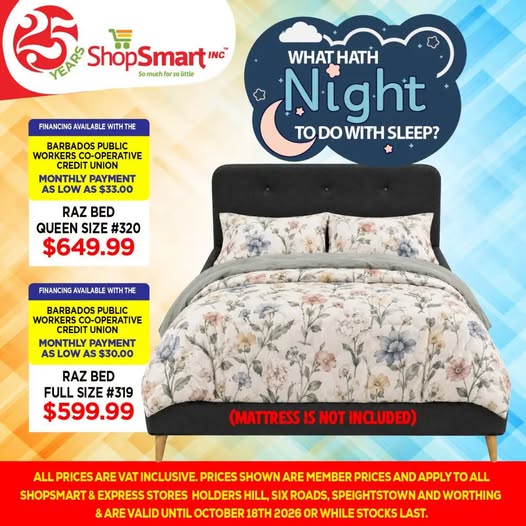 Raz Bed Deals - Queen $649.99 / Full $599.99 at ShopSmart