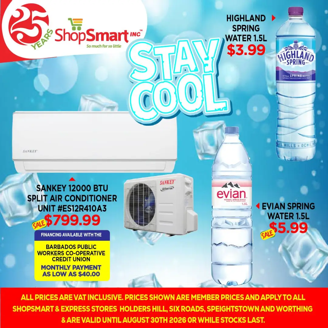 ShopSmart Stay Cool Sale – AC Unit, Evian & Highland Spring Water on Sale