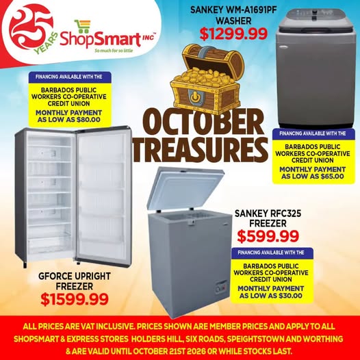 ShopSmart October Treasures: Sankey Washer, Sankey & GForce Freezers